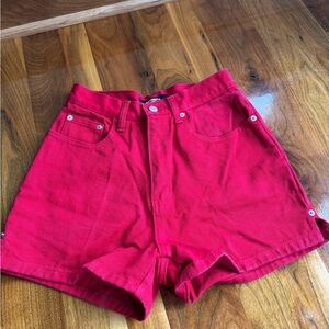 Jordache Red High Waist Denim Shorts